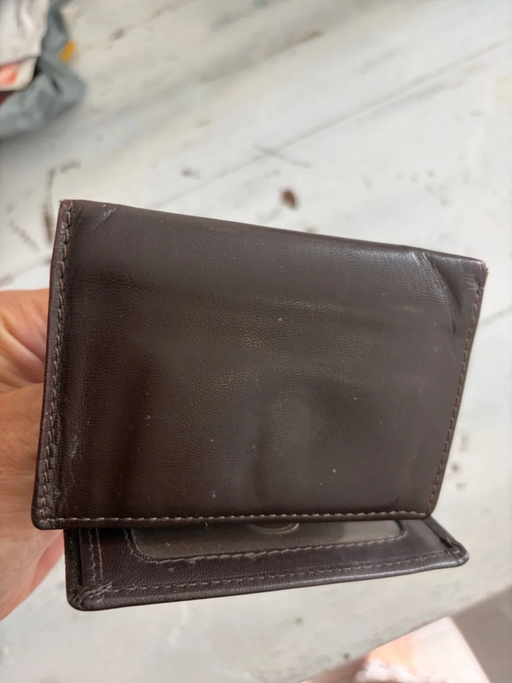 Ralph Lauren brown leather vintage Men's Brown Leather Bifold Wallet